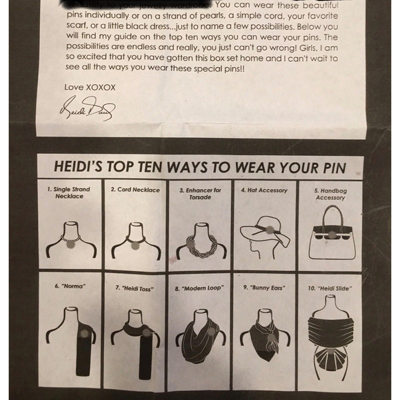 Heidi Daus "Collector Edition" Swarovski Crystal “Deco” RIBBON Pin/Brooch, NWOB - Picture 7 of 7